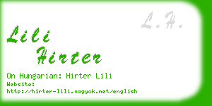 lili hirter business card